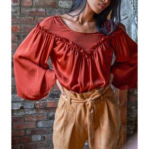 NWT Free People She's A Natural Bodysuit / Cherry